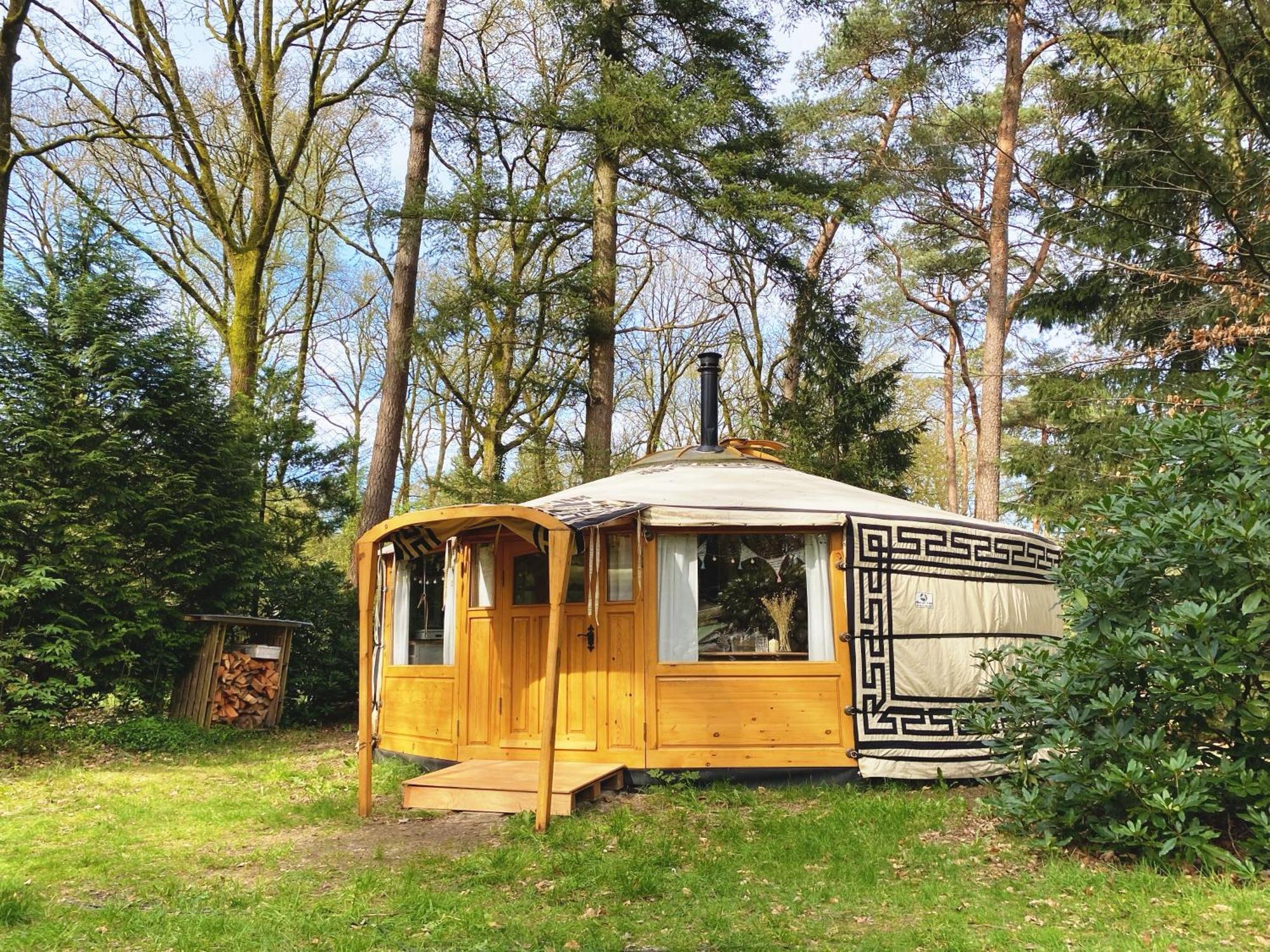 Ons Yurt Huisje In Het Bos Hollandsche Rading エクステリア 写真